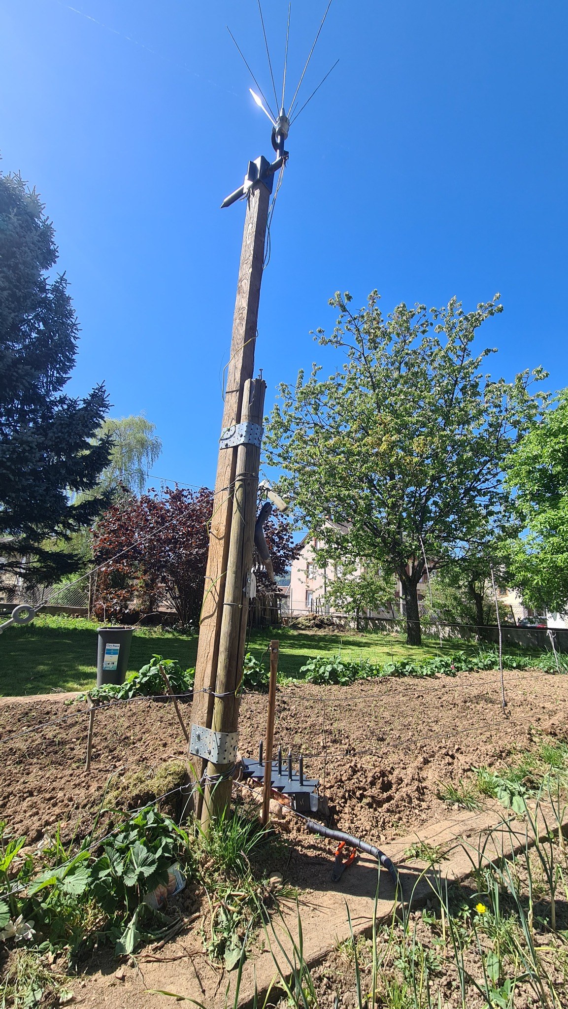 Installation dans le jardin